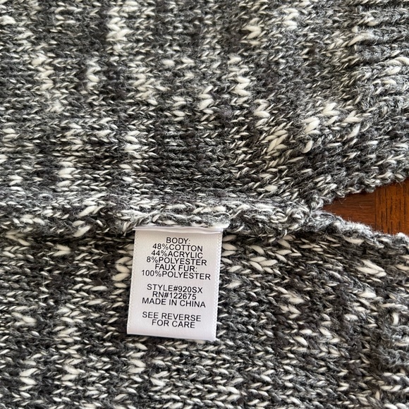 LETY & ME Dockerie Sherpa Trim Hooded Cardigan NWT - Picture 5 of 5